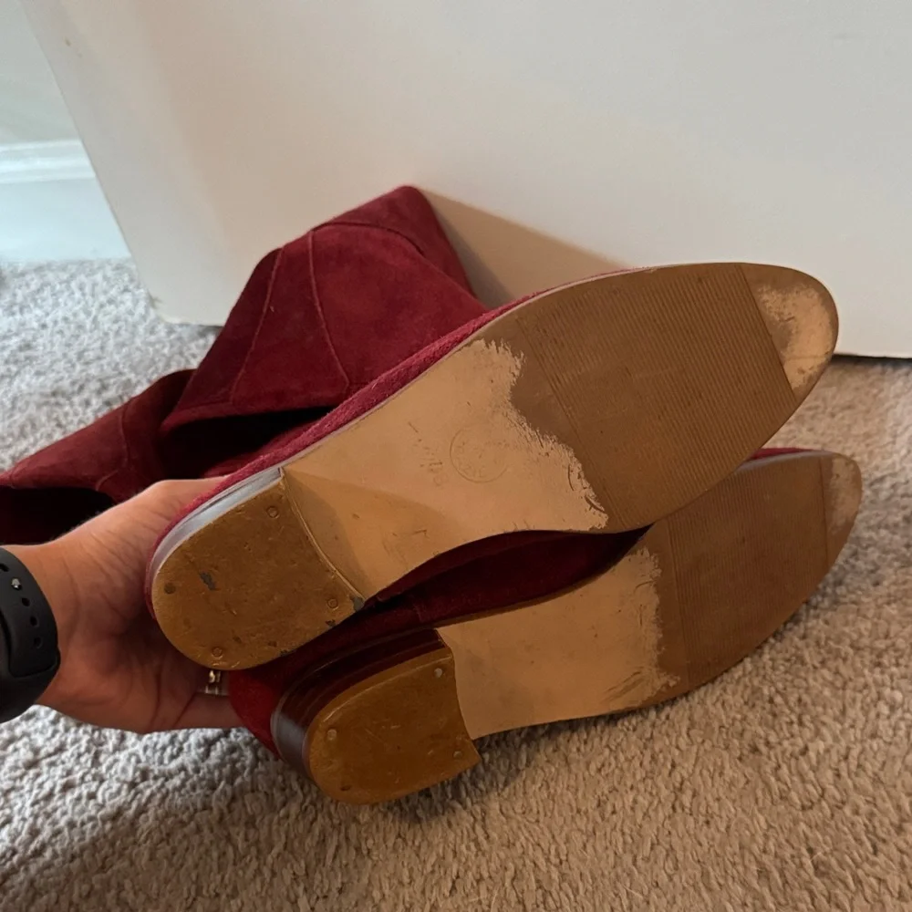 Vintage Nine West Suede Burgundy Selena Boots